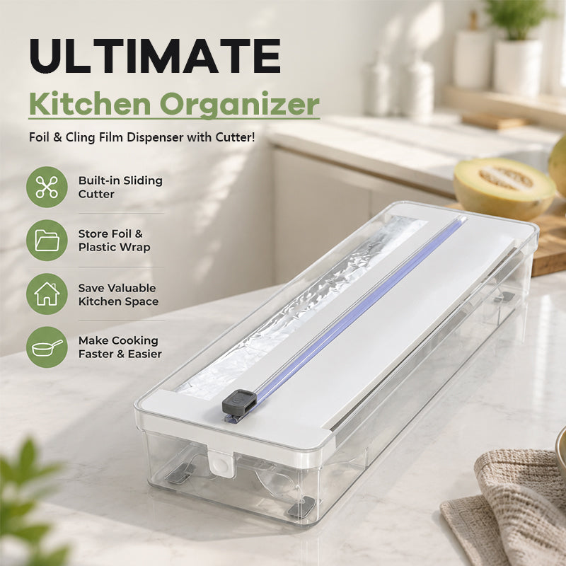 ✂️ Slutt på krøllete plastfolie! Smartere Foliedispenser med Skjult Kniv 🍳