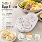🍳 Slutt på knuste eggeplommer! 3-i-1 eierskjærer for perfekte skiver & terninger ✨