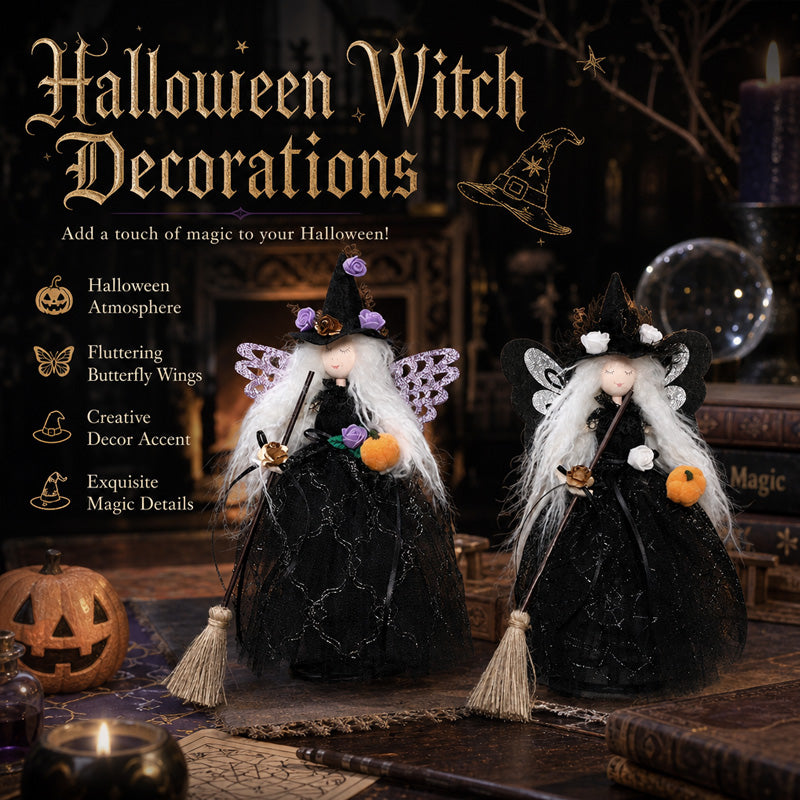 🔮 Magisk Halloween Heksedukke – Skap Høstens Koseligste Stemning! 🌙