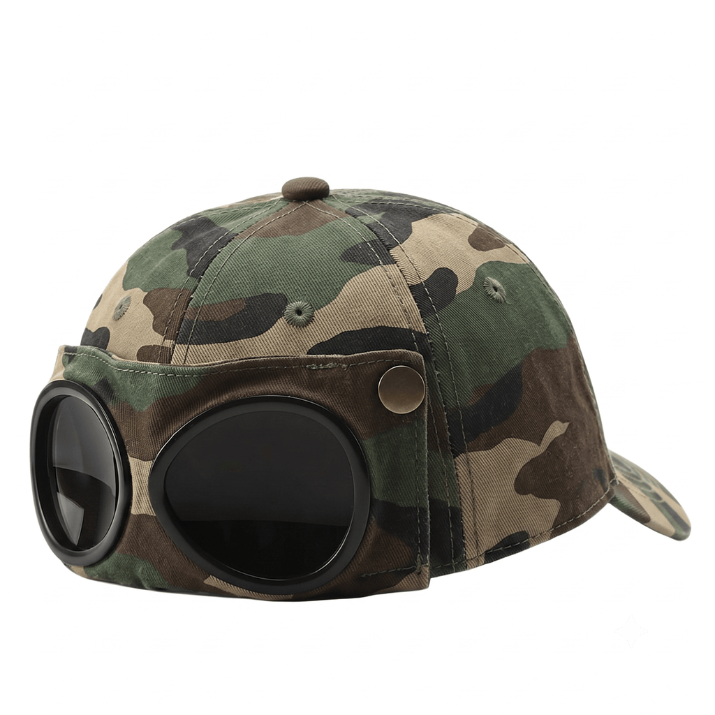 🕶️ Tøff Aviator Baseball-Caps med Brilleholder — Unik Retro Stil & Praktisk Komfort 🧢