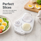 🍳 Slutt på knuste eggeplommer! 3-i-1 eierskjærer for perfekte skiver & terninger ✨
