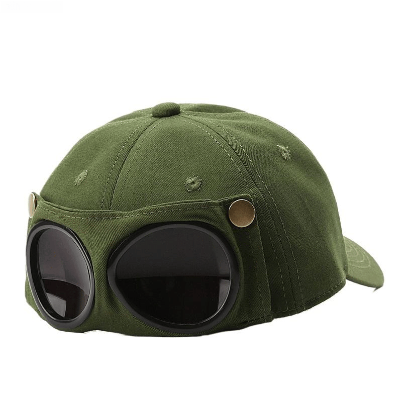 🕶️ Tøff Aviator Baseball-Caps med Brilleholder — Unik Retro Stil & Praktisk Komfort 🧢
