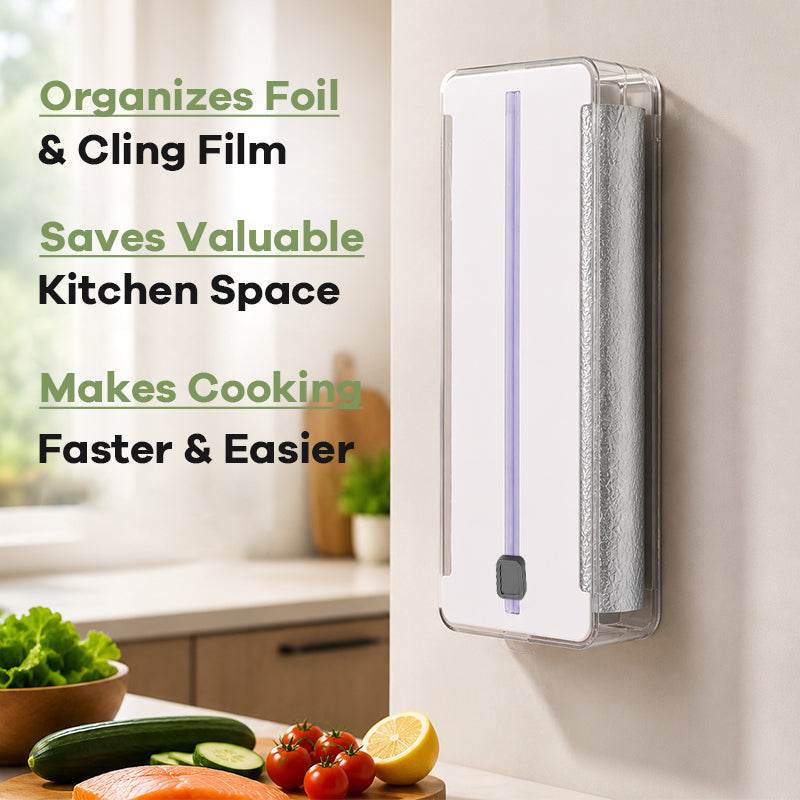 ✂️ Slutt på krøllete plastfolie! Smartere Foliedispenser med Skjult Kniv 🍳