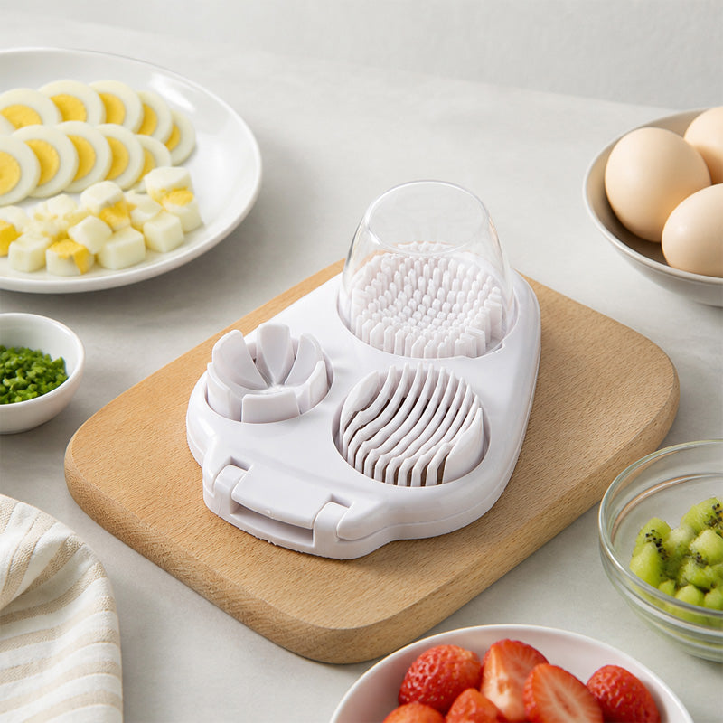 🍳 Slutt på knuste eggeplommer! 3-i-1 eierskjærer for perfekte skiver & terninger ✨