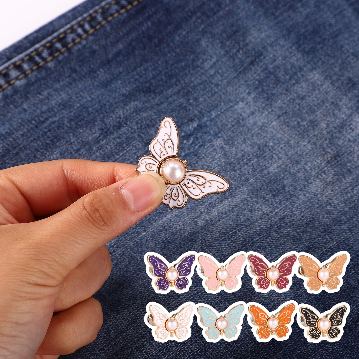 🦋 Slutt på løse bukser! 👖 Få den perfekte midjen på 10 sekunder med disse elegante spennene. ✨