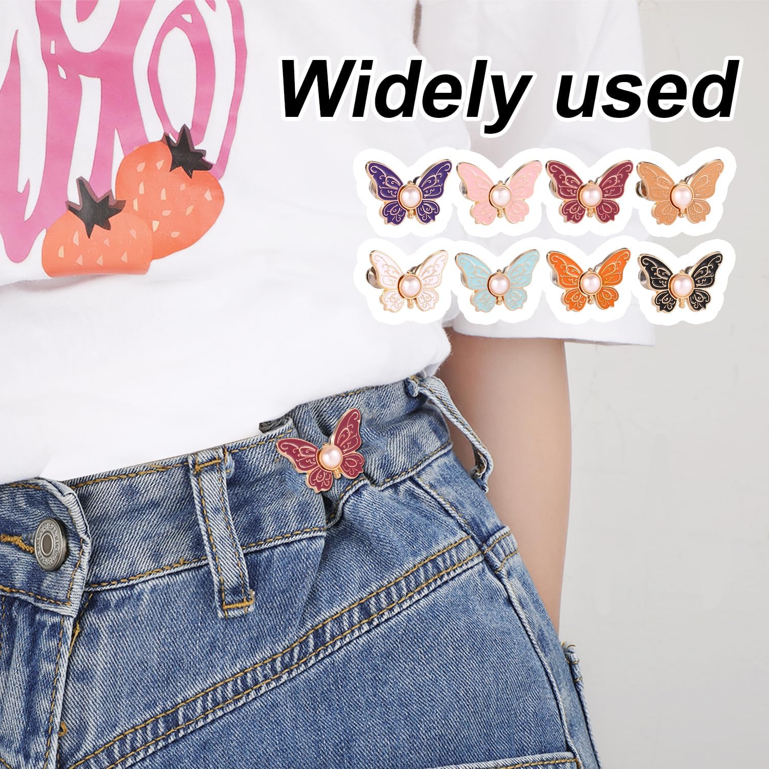 🦋 Slutt på løse bukser! 👖 Få den perfekte midjen på 10 sekunder med disse elegante spennene. ✨
