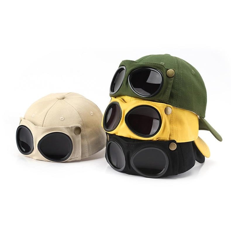 🕶️ Tøff Aviator Baseball-Caps med Brilleholder — Unik Retro Stil & Praktisk Komfort 🧢