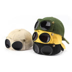 🕶️ Tøff Aviator Baseball-Caps med Brilleholder — Unik Retro Stil & Praktisk Komfort 🧢