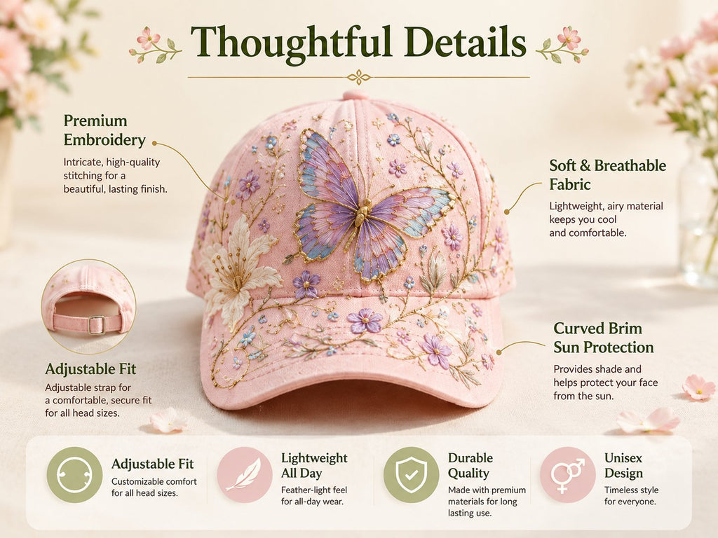 🌸 The Garden Morning" Premium Caps — Ren Hverdagsidyll og Kompromissløs Komfort ✨